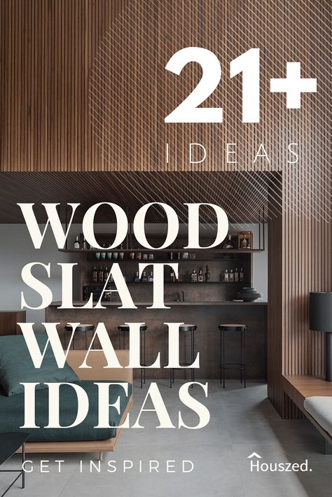 Get inspired with these wood slat wall ideas...our images will help take your design ideas to the next level. Trust Houszed... #woodslatwallideas #woodslatwalldecor #woodslatwalldesigns #woodslataccentwall #woodslatwalls #woodslatwallsinterior #slattedwoodwallpanels #woodslatwallslivingroom Slat Wall Ideas, Vertical Slats Wall, Wooden Wall Cladding, Wood Feature Wall, Wooden Accent Wall, Home Inspo Cozy, Slate Wall, Cladding Design, Accent Wall Designs