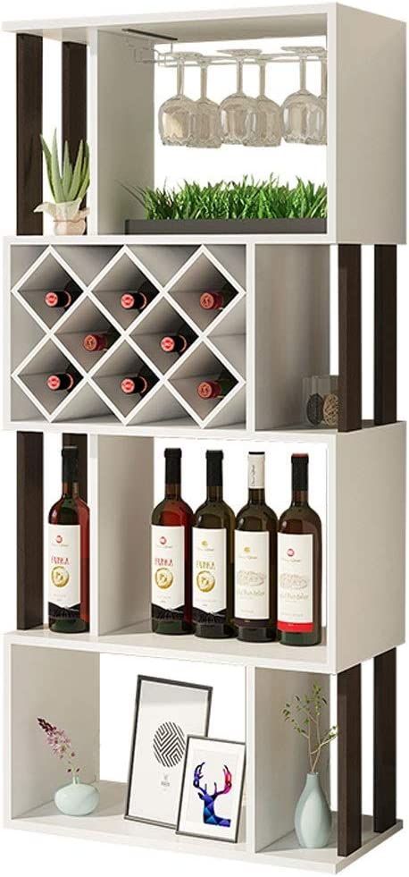 ZHANGYUEFEIFZ Wine Rack Stackable Wine Rack Free Standing Wine Rack Bottles Holder Wooden Wine Cabinet Display Shelves for Horizontal Storage, White White Wine Rack, Wine Cupboard, Free Standing Wine Rack, Ceiling Shelf, Cabinet Wine Rack, Wooden Wine Cabinet, Wood Wine Bottle Holder, Living Room Display Cabinet, Standing Wine Rack