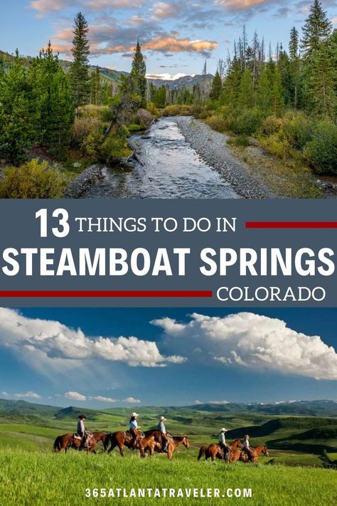 Steamboat Springs, Colorado is one of America's great natural playgrounds and is filled with outdoor activities. Whether you are a beer nerd, nature enthusiast, wellness seeker, or Olympian, Steamboat Springs presents the best that the Rocky Mountains has to offer. Here are 13 things to do in Steamboat Springs that you and your family will love. Steamboat Springs Colorado Fall, Steamboat Springs Colorado Summer, Colorado Vacation Ideas, Colorado Bucket List, Colorado Road Trip, Natural Playgrounds, Things To Do In Colorado, Road Trip To Colorado, Steamboat Springs Colorado