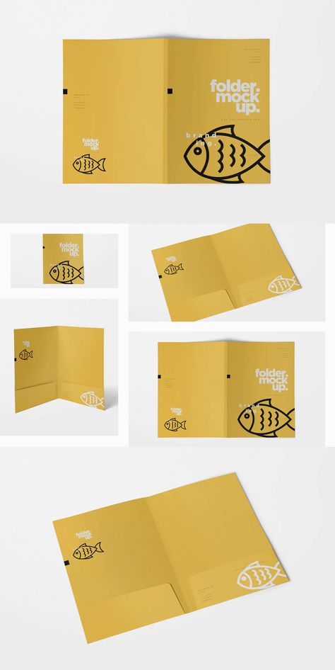 Folder Mockups Presentation Folders Design, Branded Folder Design, Pocket Folder Design Inspiration, School Folder Design, Business Folder Design, File Folder Design, Folder Design Ideas School, Corporate Folder Design, Folder Design Inspiration