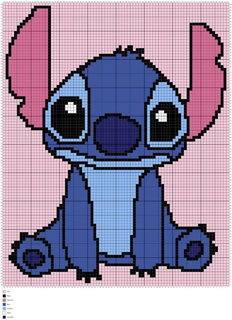 Free Stitch crochet blanket. C2C written pattern & Graph: Stitch from the movie Lilo & Stitch. Pattern from MagicYarnPixels.com Stitch Disney Crochet Blanket Pattern, Lilo Stitch Crochet Pattern Free, Stitch Patterns Disney, Lilo And Stitch Crochet Blanket, Disney Crochet Patterns Blanket, Lilo And Stitch Crochet Pattern Free, Crochet Stitch Disney, Crochet Grid Patterns Free, Pixel Crochet Pattern