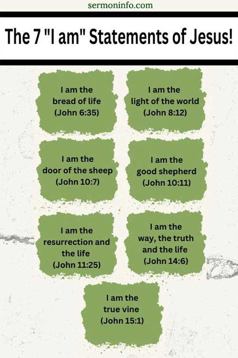 7 I Am Statements of Jesus in the Gospel of John Seven Words Of Jesus On The Cross, 7 Last Words Of Jesus On The Cross, 7 I Am Statements Of Jesus, 7 Words Of Jesus On The Cross, Jesus I Am Statements, I Am Statements Of Jesus, Read The Whole Bible, Feeding Your Soul, Jesus Parables