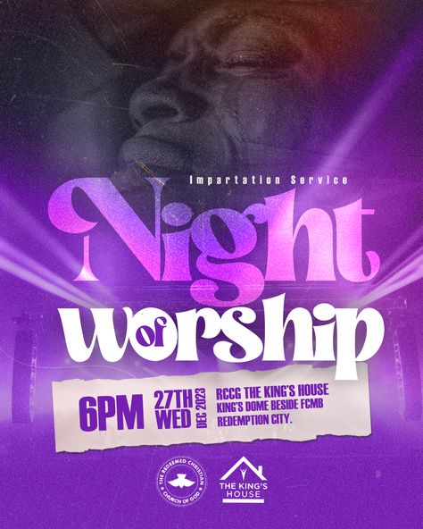 church flyer Worship Night Poster, Church Graphic Design Event Flyers, Worship Night Flyer, Church Flyer Design Background, Church Flyer Background, Worship Flyer, Night Of Worship, Church Presentation, Transformation Church