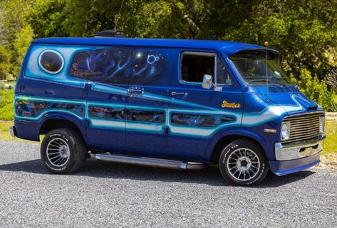 Vintage Vans Vehicles, Dodge Van For Sale, Custom Vans For Sale, Dodge Camper Van, Dodge Tradesman, Vans Painted, Rip Van Winkle, Old School Vans, Commercial Van