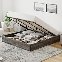 Lift Up Bed, Bed Frame Metal, Bed Base Frame, Storage Platform Bed, Bed Frame Design, Wooden Platform Bed, Storage Platform, King Bed Frame, Bed Frame With Storage