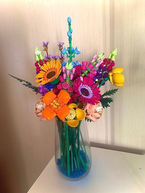 Cute Legos, Lego Interior Design, Lego Bouquet, Lego Room Decor, Lego Flowers, Lego Decorations, Cute Furniture, Lego Pictures, Lego Creative