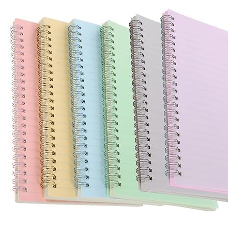 Spiral Notebook, 6PCS A5 Notebook, A5 Lined Paper Spiral Notebooks and Journals, 80 Sheets / 160 Pages Smooth Writing Aesthetic for School Students Office - 6 colors : Amazon.ca: Office Products Note Books For School, Aesthetic For School, Room Decor Things, First Day Of Highschool, School 7th Grade, Back To School Things, School Notebooks Aesthetic, Back To School Notebooks, Pastel Notebook