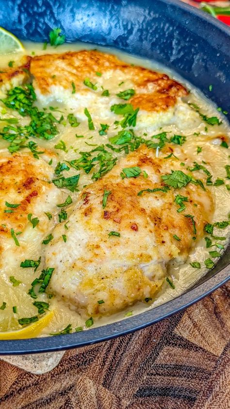 Chicken Francese Recipe - Home Chef World Crock Pot Chicken Francese, Creamy Chicken Francese, Chicken French Sauce, Chicken Portofino Recipe, Chicken Franchise Recipe, The French Laundry Recipes, Chicken Francaise Recipe Best, Chicken Francaise Recipe Easy, Fish Francese Recipe