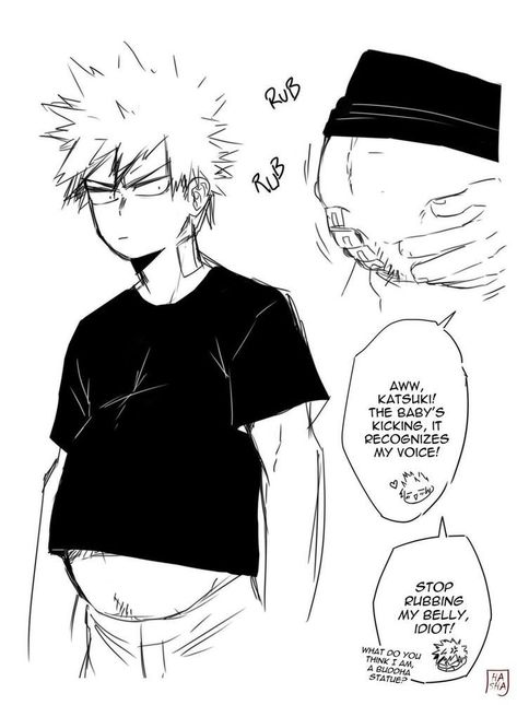 Kiribaku Mpreg, Birth Manga, Pregnant Man, Starco Comic, Anime Pregnant, Mpreg Anime, Fanart Sketch, Bakugo Katsuki Fanart Cute, Bakugou Manga