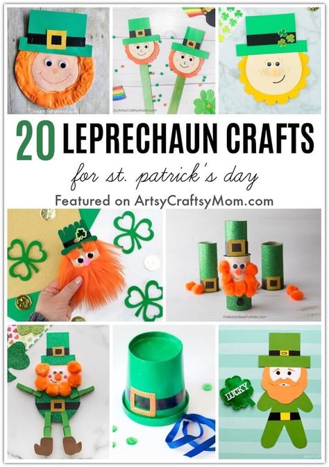 These cute Leprechaun Crafts for Kids are perfect for St. Patrick's Day that's just around the corner! Have fun with puppets, masks & more! Leprechaun Crafts For Kids, Leprechaun Crafts, Cute Leprechaun, Leprechaun Tricks, Leprechaun Craft, Orange Craft, St Patricks Crafts, St Patricks Day Crafts For Kids, Leprechaun Trap