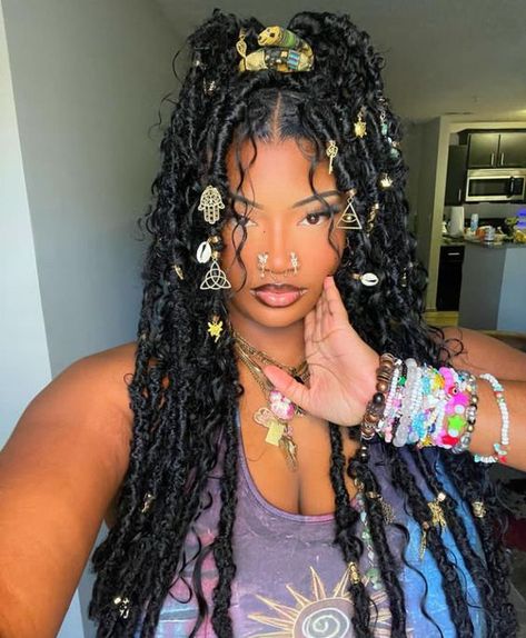 Goddess Braids Hairstyles, Faux Locs Hairstyles, Box Braids Hairstyles For Black Women, Cute Box Braids Hairstyles, Quick Braided Hairstyles, Protective Hairstyles Braids, Pretty Braided Hairstyles, Hot Hair Styles, Locs Hairstyles