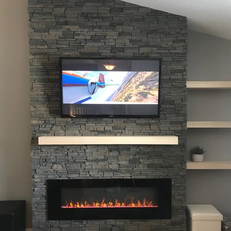 Quality Stone Stacked Stone Grey Brown Faux Stone Panel Faux Stone Wall Interior, Faux Stacked Stone, Faux Stone Fireplaces, Flooring On Walls, Fireplace Accent Walls, Stacked Stone Panels, Stone Feature Wall, Stacked Stone Fireplaces, Faux Stone Walls