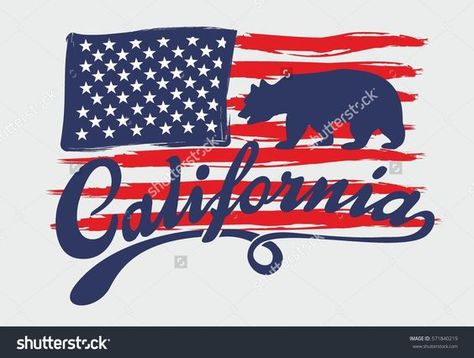 California Bear Tattoos, Graphic Design Vector, California Flag, Cali Life, Bear Tattoos, California Bear, California Republic, American Dream, Cleveland Cavaliers Logo