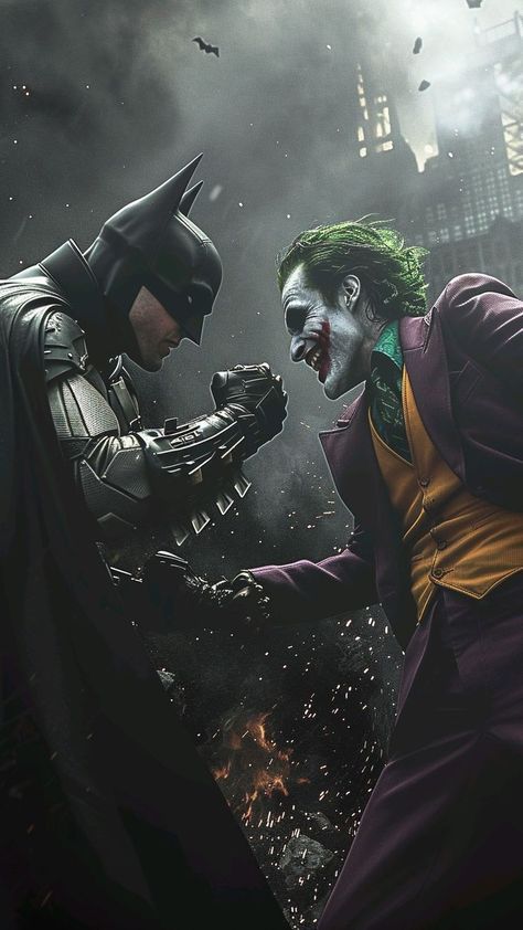 Hi Friends Some Surprise able Thing is waiting for you click on the given below link Batman Vs Joker Wallpaper, Batman Hero, Marvel And Dc Crossover, Dark Knight Joker, Batman Vs Joker, Joker Comic, Batman Inspired, Batman And Joker, Wayne Manor