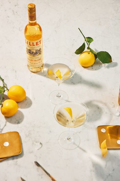 Learn how to make a 50/50 martini. Our version of the cocktail calls for Lillet Blanc and Monkey 47 Gin. Garnish with a lemon twist. Lillet Blanc Cocktails, Monkey 47 Gin, Lemon Cocktails, Gin Garnish, Monkey 47, Branding Checklist, Lemon Cocktail, Rose Cocktail, Gin Lemon