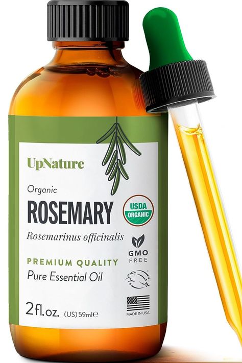 USDA Certified Organic, 100% Pure Rosemary Oil: 100% Pure Rosemary Essential Oil Organic, Therapeutic Grade from carefully selected Rosmarinus officinalis herb. This strong, and effective essential oil is steam-distilled right from the source and packaged in the USA without any additives, toxins, or harmful chemicals. Undiluted, GMO Free, Cruelty Free, and never tested on animals. #essentialoil #witchy #organic #rosemary #ad Rosemary Essential Oil Uses, Tea Tree Cream, Rosemary Oil For Hair Growth, Essential Oils For Hair Growth, Rosemary Hair Growth, Oils For Hair Growth, Strengthening Hair, Rosemary Oil For Hair, Rosemary Extract