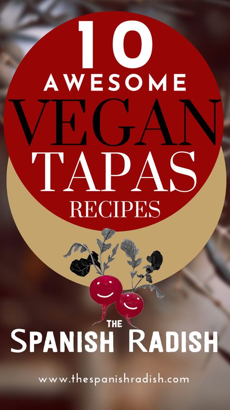 Vegan Patatas Bravas, Cold Spanish Tapas, Vegan Spanish Tapas, Vegan Tapas Ideas, Easy Tapas Recipes Appetizers, Vegan Spanish Food, Vegetarian Tapas Recipes, Vegan Tapas Recipes, Vegan Dinner Party Menu Ideas