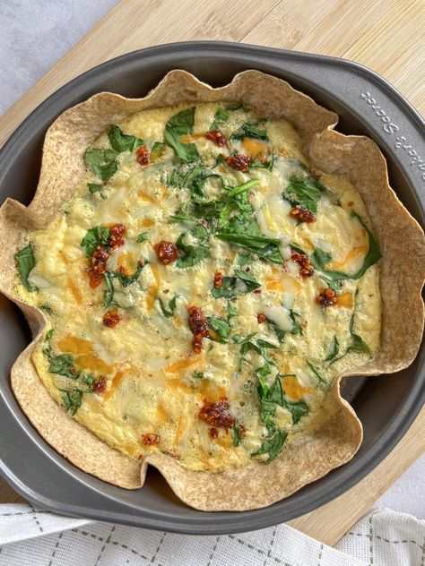 The Best Tortilla Quiche Eggs On A Tortilla, Tortilla Quiche Bake Air Fryer, Tortilla Shell Quiche, Tortilla Quiche Bake Recipe, Tortilla Crust Quiche, Quiche With Tortilla Crust, Air Fryer Tortilla Quiche, Tortilla Quiche Bake, Healthy Quiche Recipes