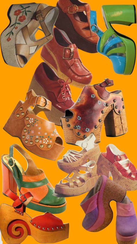 70s summer shoe influence #70s #1970s #platforms #shoes #vintage 70s Ladies Shoes, 70s Disco Fashion Women 1970s Platform Shoes, 1970s Platform Shoes, 70s Shoes Aesthetic, 70s Fashion Vintage 1970s Women, 70s Shoes Women, 1970s Platforms, 70s Style Shoes, 70s Disco Shoes