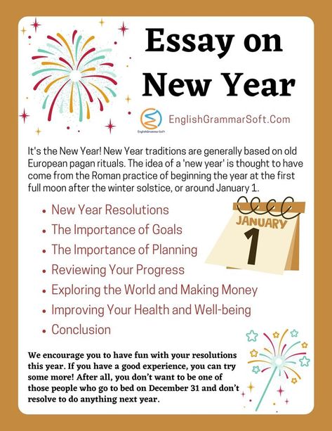 Essay on New Year 2022 New Year Resolution Essay, Happy Friday Morning, English Essays, English Grammar Rules, Review Essay, New Years Traditions, New Year Resolution, Essay Writing Help, Learn English Grammar