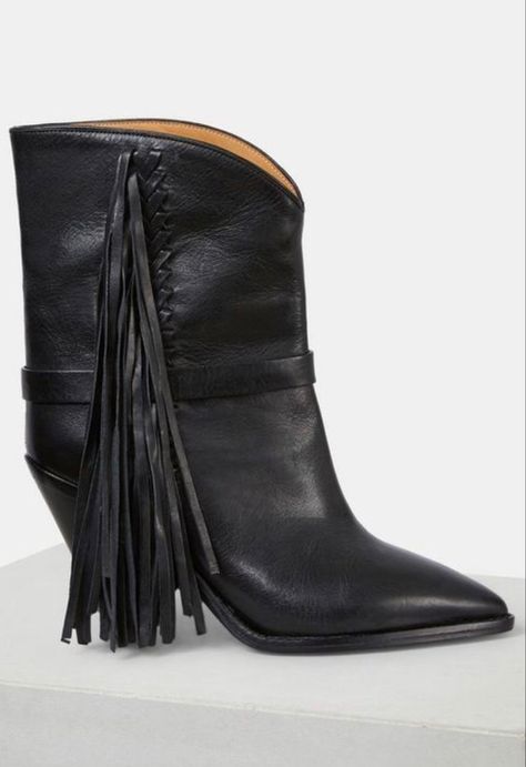 Womens Style Inspiration, Black Smart Casual, Cowboy Boot Outfits, Isabel Marant Boots, Nike Internationalist, Fringe Ankle Boots, Boots Store, Slouchy Boots, Shoes For Girls