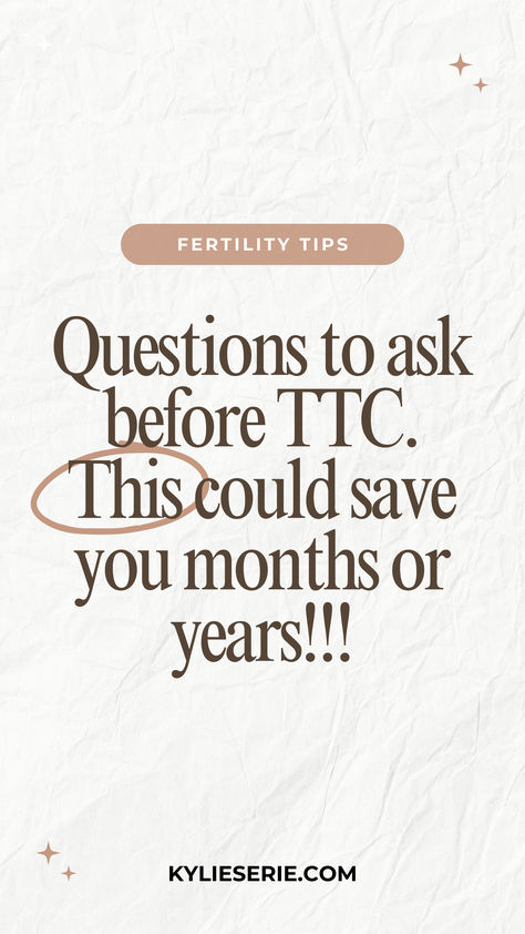 Hey there! If you are thinking of TTC, I'd highly suggest start by asking yourself these questions! This will ensure you have happy hormones & are in a good place to conceive! Like and follow for more hormone and fertility tips! 

#hormonehealth #fertilitytips Questions To Ask Fertility Specialist, Tips For Ttc, It Starts With The Egg Supplements, Supplements For Fertility, Tips For Conceiving, Conceiving Tips, Prepping For Pregnancy, Planning For A Baby, Fertility Trying To Conceive