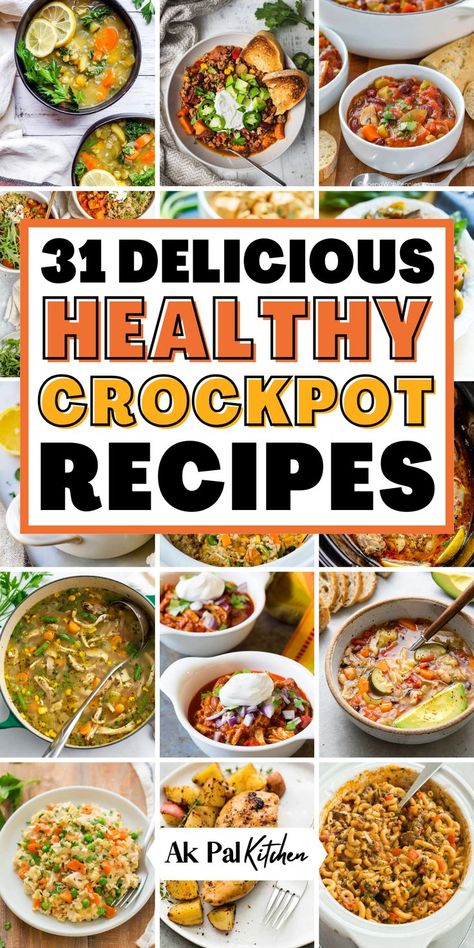 Healthy crockpot recipes make meal planning simple and nutritious. From easy crockpot dinners to fall crockpot meals, these slow cooker recipes are perfect for weeknight dinners. Enjoy flavorful chicken breast crockpot recipes or hearty, vegetarian dinners that the whole family will love. Crock pot cooking offers the convenience of set-it-and-forget-it meals while focusing on healthy ingredients. Try these wholesome crockpot meals to keep your diet on track with minimal effort. Crockpot Recipes That Arent Soup, Low Calorie Healthy Crockpot Recipes, Slow Cooker Recipes No Dairy, Weekly Crockpot Meal Plan, Slow Cooker Diet Recipes, Easy Macro Friendly Recipes Crockpot, Slow Cooker Recipes With Chicken, Easy Low Carb Slow Cooker Recipes, Crockpot Chicken Recipes Healthy Clean Eating Crock Pot