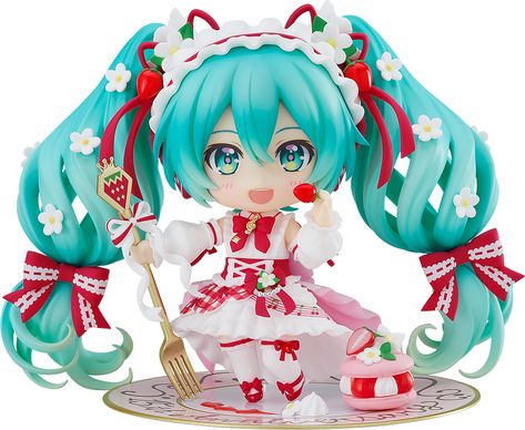 Nendoroid Hatsune Miku: 15th Anniversary Ver. Strawberry Miku, Hatsune Miku 15th Anniversary, Miku Figures, Nendoroid Anime, Super Images, Miku Hatsune Vocaloid, Gender Flags, Cute Figures, Web Gallery