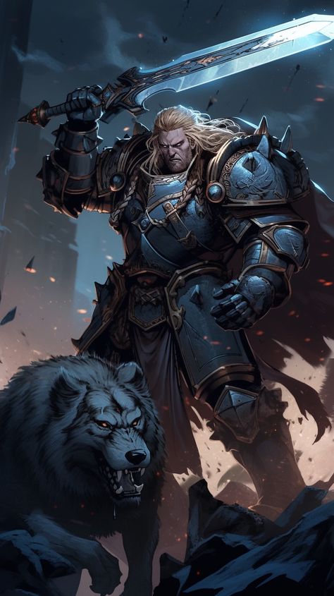 Warhammer 40k Space Wolves Art, Leman Russ 40k, Leman Russ Art, Warhammer 40k Primarchs Art, Warhammer Space Wolves, Space Wolves 40k Art, Space Wolf 40k, Primarchs 40k Art, 40k Leman Russ