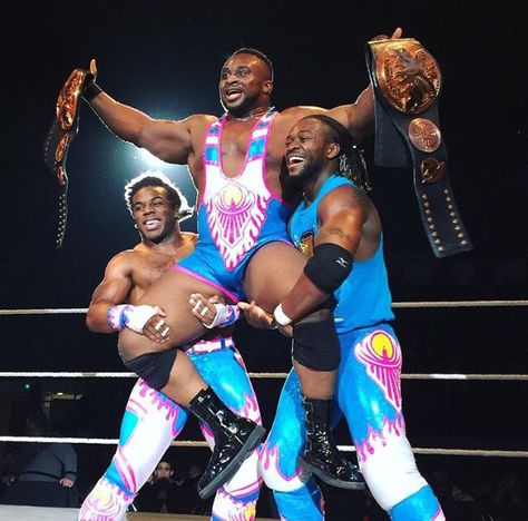 The New Day as WWE Tag Team Champions New Day Wwe, The New Day Wwe, Eminem Funny, Xavier Woods, Kofi Kingston, Wwe Tag Teams, Professional Wrestlers, Monday Night Raw, Wwe Wallpapers