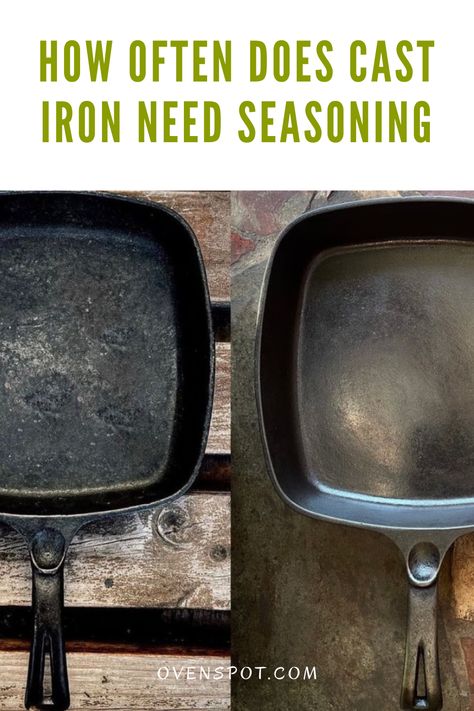 From seasoning your skillet for the first time to dealing with a rusty Dutch oven, discover how often your cast iron needs care. Click for comprehensive tips on seasoning, cleaning, and maintaining your pans for years of cooking joy. How To Season Cast Iron Dutch Oven, Cast Iron Care Seasoning, Seasoning Cast Iron Skillet, Cast Iron Seasoning Cleaning, Season Cast Iron Pan, Cast Iron Seasoning, Cleaning Cast Iron Pans, Season Cast Iron, Iron Cleaning