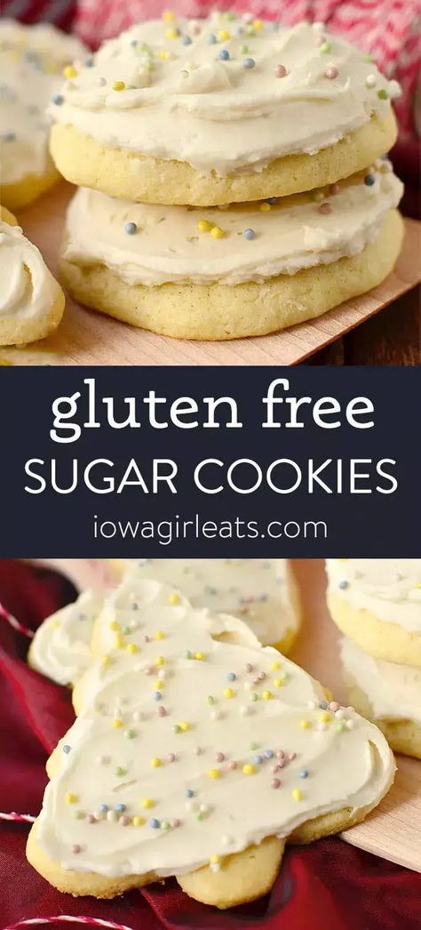 #HealthyFoodFacts Gluten Free Sugar Cookies Soft, Gluten Free Christmas Cookies, Gluten Free Cookie, Gluten Free Sugar Cookies, Gf Cookies, Gluten Free Holiday, Gluten Free Cookie Recipes, Gluten Free Christmas, Gf Baking