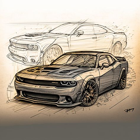 #fy #Snorboy #Cars Dodge Inktober Ideas, Dodge Drawing Ideas, Dodge Hellcat Drawing, Dodge Car Drawing, Dodge Truck Drawing, Dodge Demon Drawing, Cool Car Drawings Pencil, Dodge Challenger Sketch, Dodge Charger Sketch