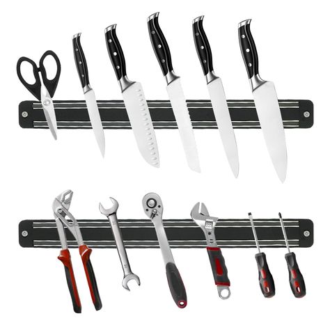 2Pack Magnetic Knife Holder for Wall, 33cm – Magnetic Knife Strip with Screws for Home Kitchen Utensil Holder, Knife Organizer, Black : Amazon.ca: Home Knife Strip, Knife Organizer, Knife Organization, Magnetic Knife Holder, Kitchen Utensil Holder, Knife Holder, Magnetic Knife Strip, Kitchen Utensil, Utensil Holder