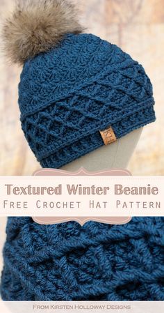 Wanderlust Beanie Crochet Pattern, Stocking Cap Crochet Pattern Free, Moss Stitch Beanie Free Pattern, Crochet Pattern Winter Hat, Wave Beanie Crochet Pattern, Free Top Down Crochet Hat Patterns, Crochet Textured Hat, Matching Couple Crochet Hats, Wool Crochet Hat Pattern