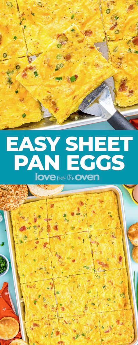 Baked Egg Scramble, Sheet Eggs For Sandwiches, How Long To Cook Eggs In Oven, Pan Of Eggs In Oven, Taste Of Home Breakfast Recipes, Egg Bake Sandwiches, Sheet Pan Egg White Omelette, Easy Egg Meal Prep, Baking Eggs For Breakfast Sandwiches