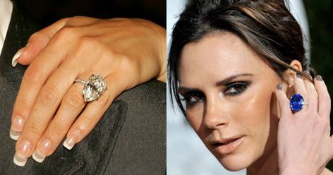 Victoria Beckham engagement rings: Victoria Beckham has 14 engagement rings. Yes, FOURTEEN. Her collection is worth reportedly more than $15 million. Victoria Beckham Engagement Ring, Engagement Rings Marquise, Wedding Dresses Unique, Victoria Beckham, Class Ring, Jewelry Rings, Wedding Dresses, Jewelry Design, Engagement Rings