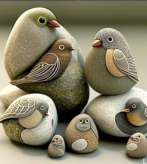 Stone Pictures Pebble Art, Garden Rock Art, Diy Rock Art, Painted Rock Animals, Rock Sculpture, Stone Art Painting, Dekor Diy, Painted Rocks Craft, Painted Rocks Diy