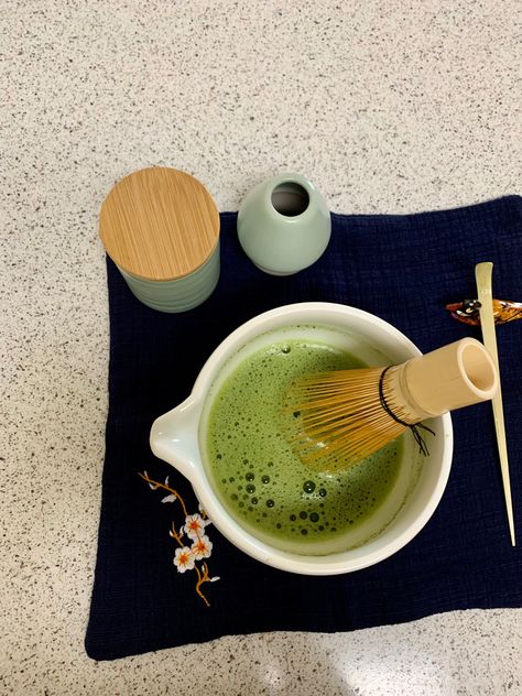 Matcha Wisk Aesthetic, Matcha Set Aesthetic, Matcha Moodboard, Matcha Station, Matcha Meditation, Matcha Frappe, Making Matcha, Matcha Girl, Make Matcha