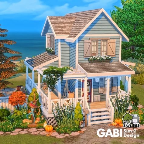 Sims Brindleton Bay House, Sims 4 Cottage Base Game, Brindleton Bay Sims 4 Houses, Ts4 Brindleton Bay House, Sims Mini House, Sims 4 Cats And Dogs House, Sims Coastal House, Brindelton Bay House Sims, Tiny House 2 Story