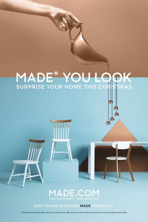 Made You Look Christmas 15 Campaign Retouching on Behance Furniture Graphic, Christmas Advertising, Ad Layout, Christmas Campaign, Furniture Ads, Ad Ideas, Publicidad Creativa, Advertising Ideas, Bohemian Bedroom Decor