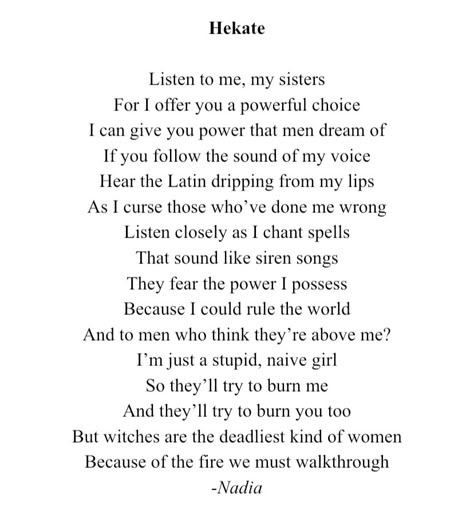 Nadia Poems, Hekate Quotes, Greek Mythology Poetry, Greek Mythology Quotes, Mythology Quotes, Mythology Poetry, Meaningful Poems, Greek Mythology Humor, Greek Myth