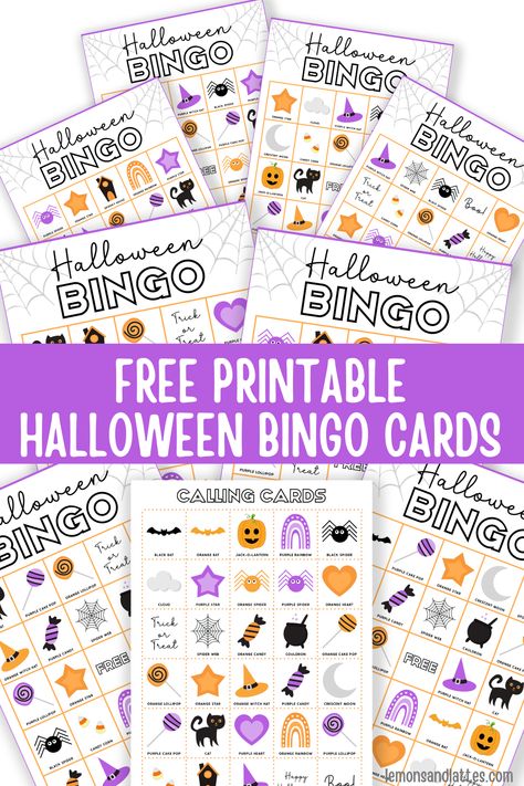 This free printable pack includes 10 unique Halloween bingo cards, each with a 5×5 grid. Plus a calling card sheet! Free Halloween Bingo Printables, Halloween Bingo Cards Free Printable, Halloween Bingo Printable Free, Halloween Bingo Free, Bingo Printable Free, Halloween Bingo Printable, Halloween Bingo Game, Halloween Bingo Cards, Free Printable Halloween