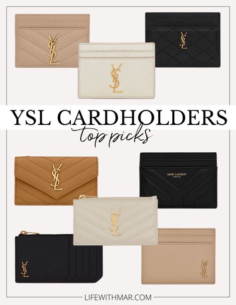 8 Best YSL Cardholders - Life with Mar Ysl Coin Purse, Cardholder Aesthetic, Designer Card Holder, Ysl Card Holder Hearts, Ysl Cardholder, Ysl Card Case, Ysl Compact Wallet, Ysl Long Wallet, Winter Outfit Ideas For Women