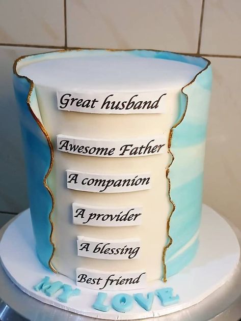 Beautiful Cake Designs For Men, Birthday Cake Idea For Husband, Elegant Cake Designs For Men, Cake Idea For Husband Birthday, Simple Men's Birthday Cake, Mens Cake Design, Birthday Cake For Hubby Ideas, Birthday Cakes For Men Husband, Cake Design For Men Birthday