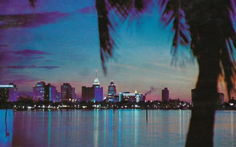 Miami Vintage Aesthetic, 80s Florida Aesthetic, 80s City Aesthetic, 90s Miami Aesthetic, Retro Miami Aesthetic, Vintage Miami Aesthetic, 80s Beach Aesthetic, Vice City Aesthetic, Miami Aesthetic Night