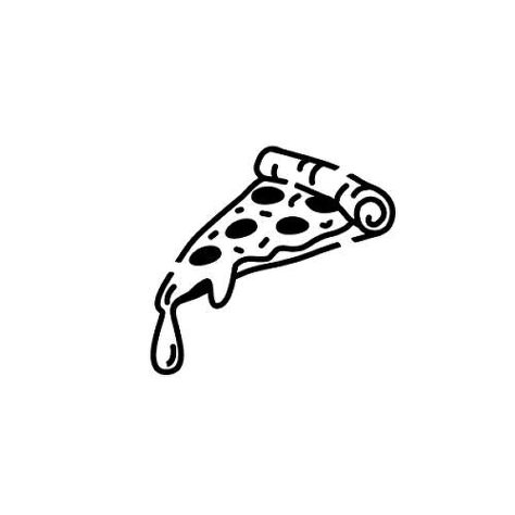 Pizza Tattoo, Pizza Drawing, Couple Drawing, Small Drawings, Desenho Tattoo, Tattoo Flash Art, Mini Drawings, Cute Easy Drawings, Cute Little Drawings