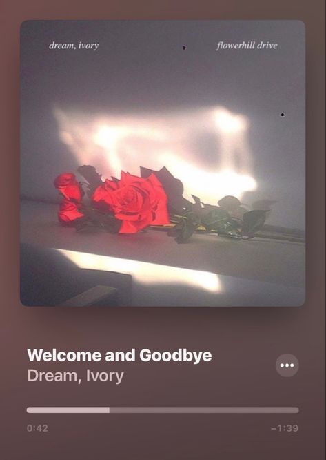 Welcome And Goodbye Dream Ivory, Good Bye Songs, Welcome And Goodbye, Found Family, Me U, Reddish Orange, Black Screen, Music Posters, Band Stuff