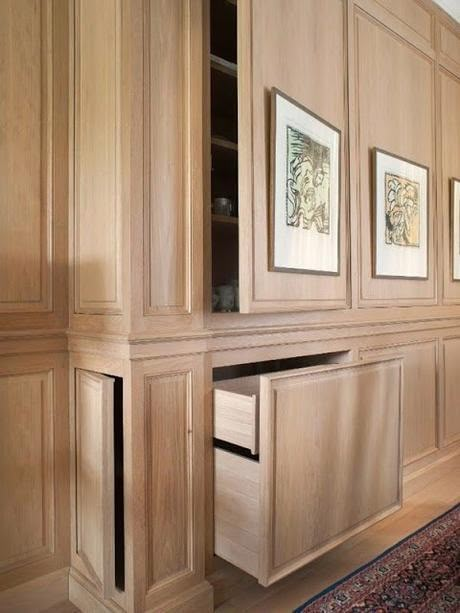 Marvelous Millwork - Details Make the Room - Paperblog Millwork Details, Hidden Shelf, Hidden Spaces, Kabinet Dapur, Hidden Rooms, Secret Rooms, Design Del Prodotto, Architectural Details, Hidden Storage