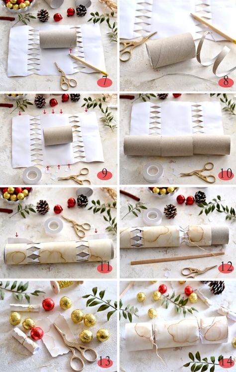 Nutcracker Christmas Crackers, Homemade Christmas Crackers Ideas, Diy Christmas Gift For Family, Diy Crackers Christmas Fillers, Diy Bon Bons Christmas Crackers, Christmas Bon Bons Diy, Make Your Own Christmas Crackers, Making Christmas Crackers, Home Made Christmas Crackers